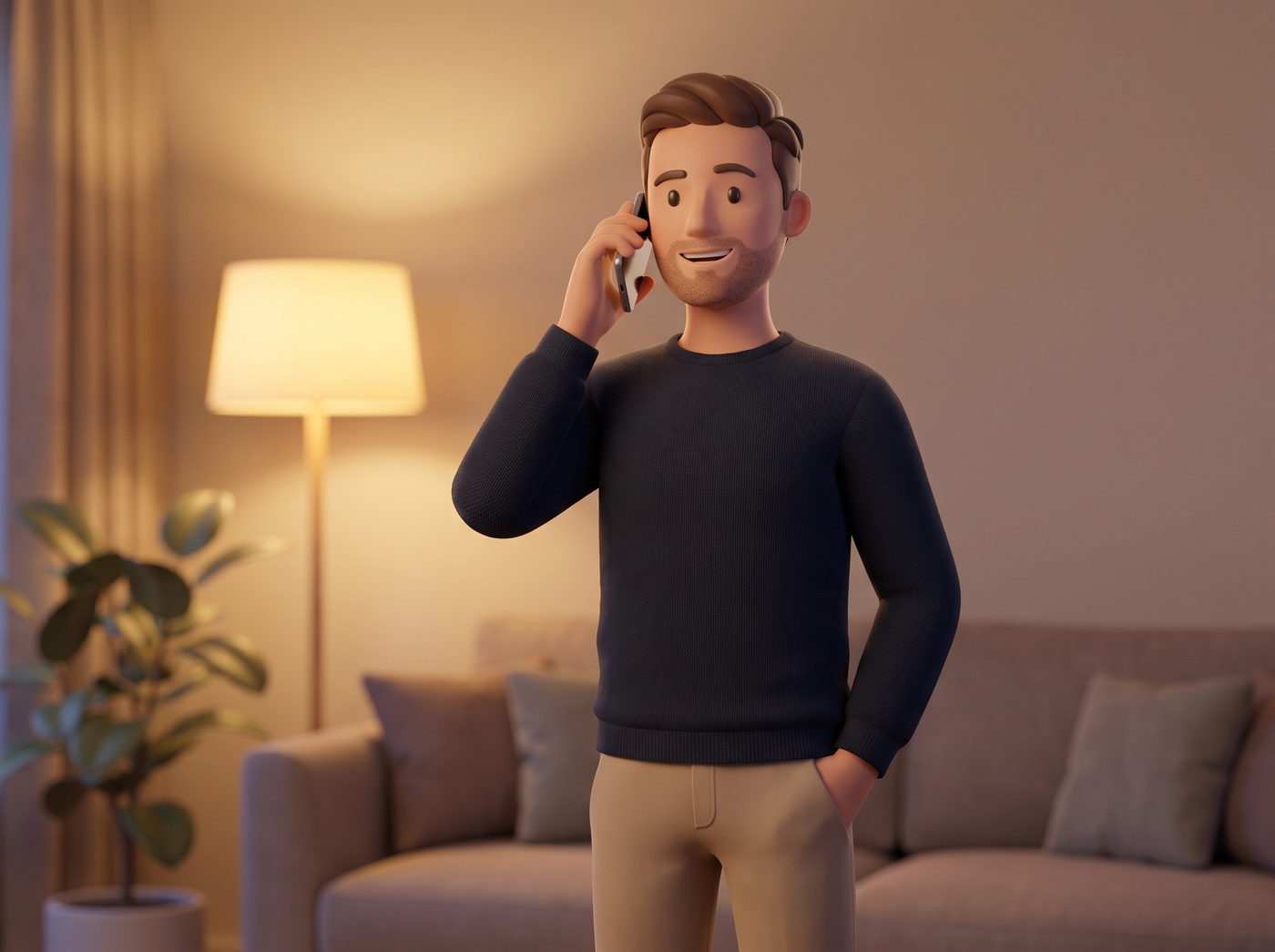 Franšízant telefonuje s obchodníkem