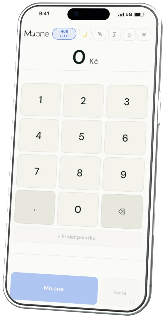 SoftPOS - kasa Hub Lite na telefonu s Androidem